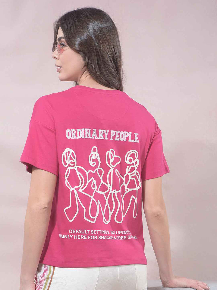 Pink Graphic Print T-Shirt