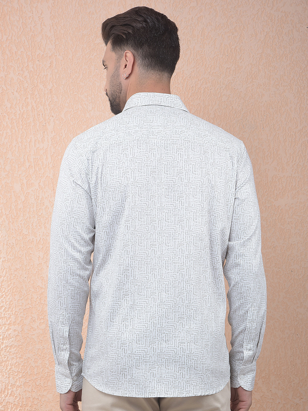 Olive Subtle Print Everyday Shirt