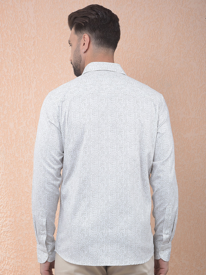 Olive Subtle Print Everyday Shirt