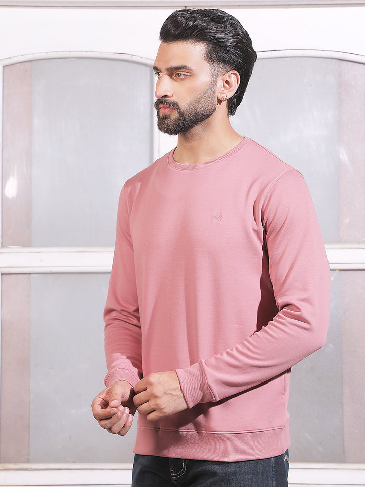 Peach Round Neck Sweatshirt