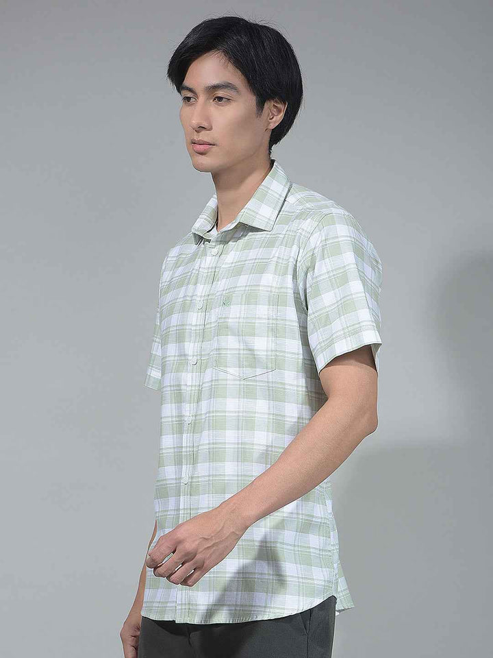 Olive Green Check Shirt