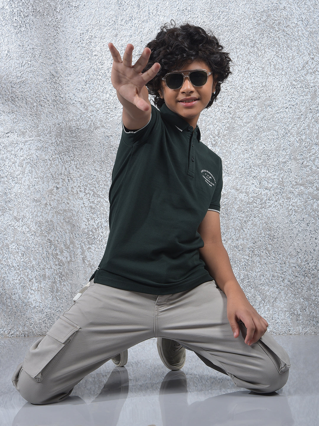 Noble Era Green Polo Neck T-Shirt