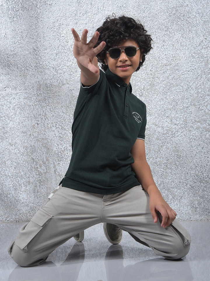 Noble Era Green Polo Neck T-Shirt