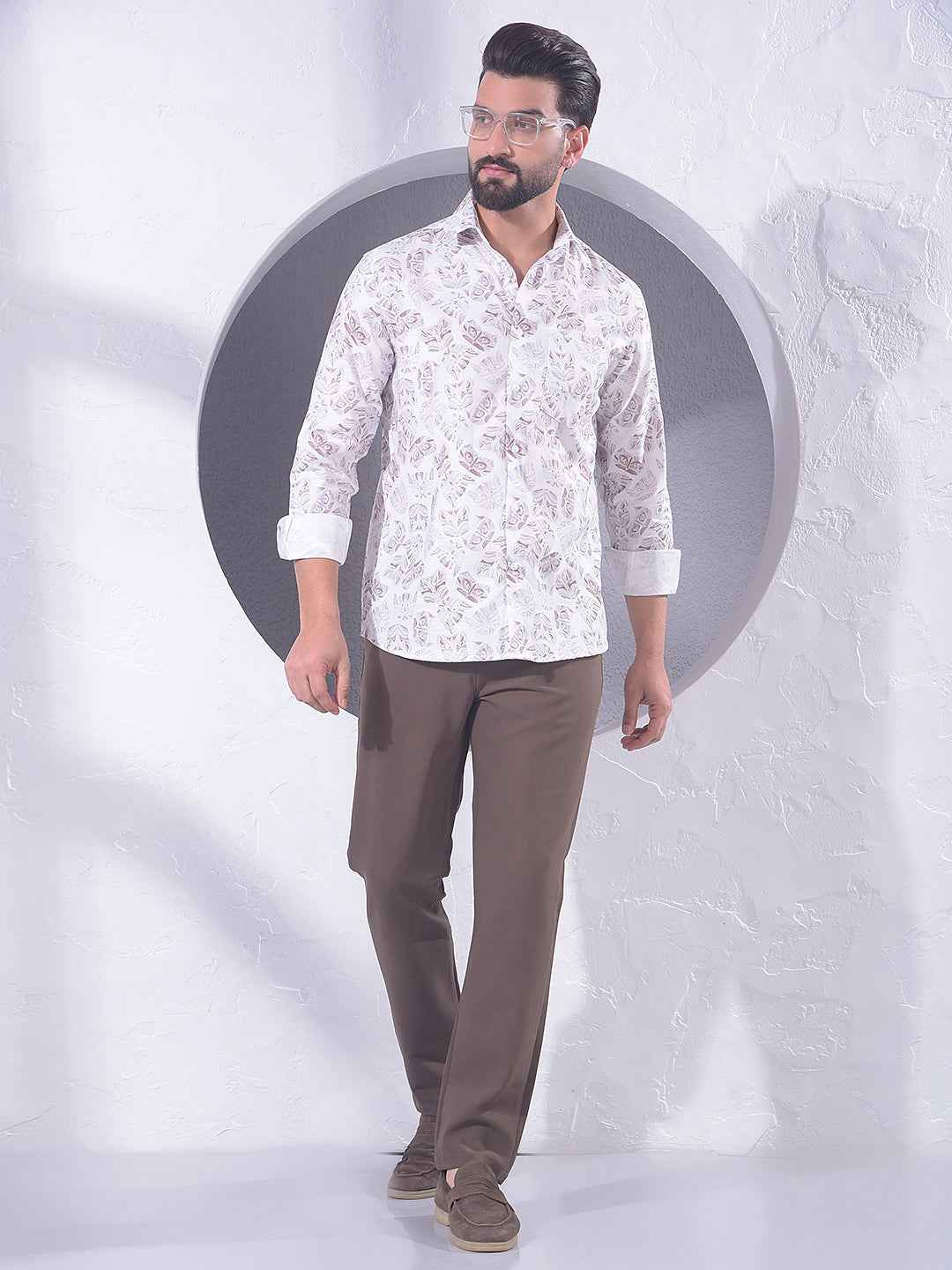 Multi-Color Motif Print Shirt