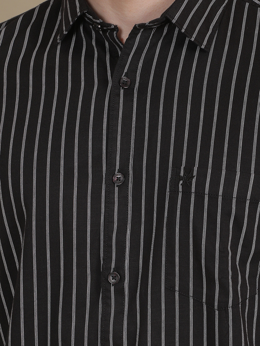 Black Vertical Stripes Shirt