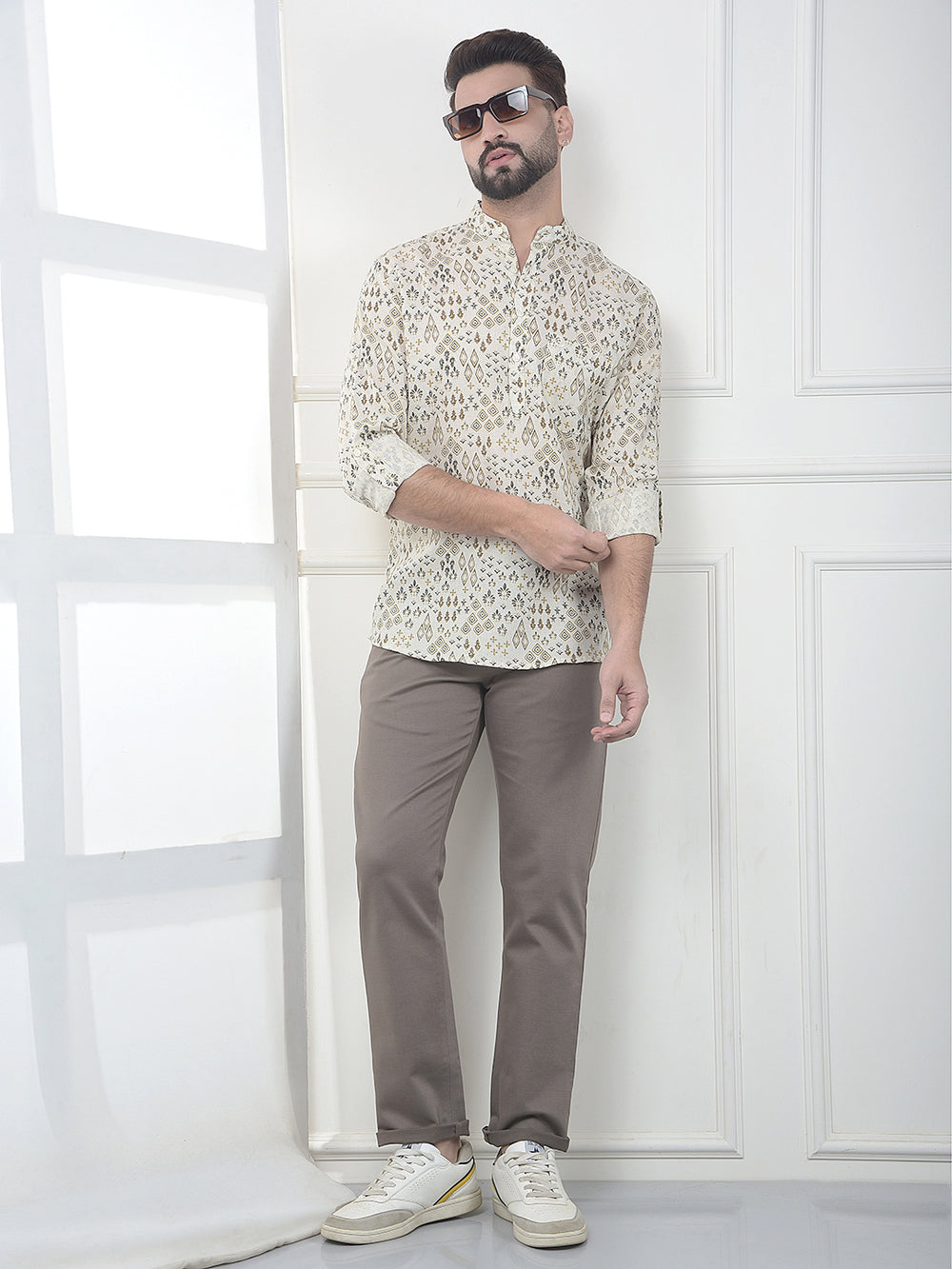 Earth-Tone Refined Khaki Trousers