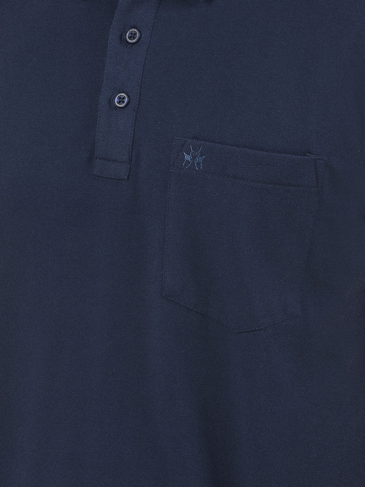 Navy Blue Polo Neck T-Shirt
