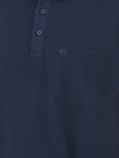 Navy Blue Polo Neck T-Shirt