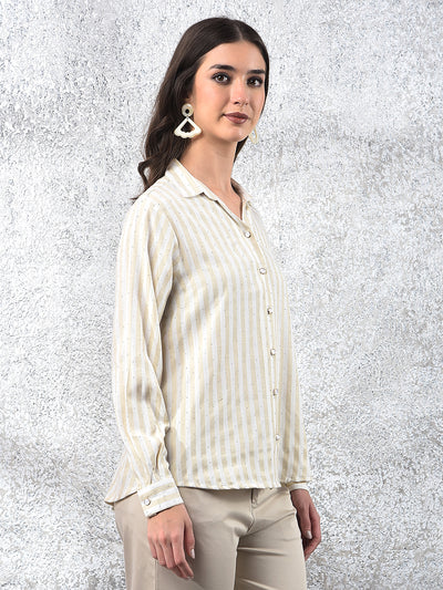 Champagne Striped Shine Shirt