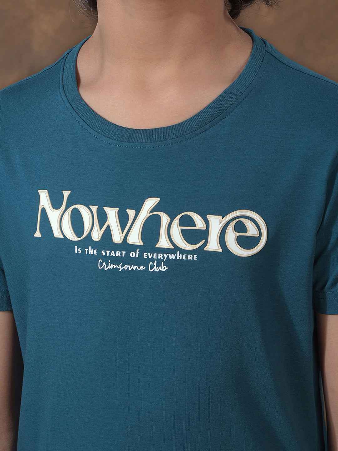 Green Typographic Print T-Shirt