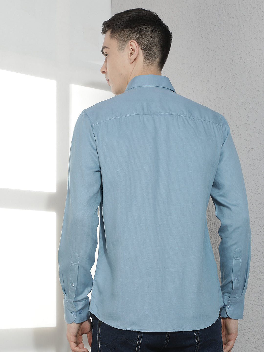 Vibrant Blue Casual Shirt