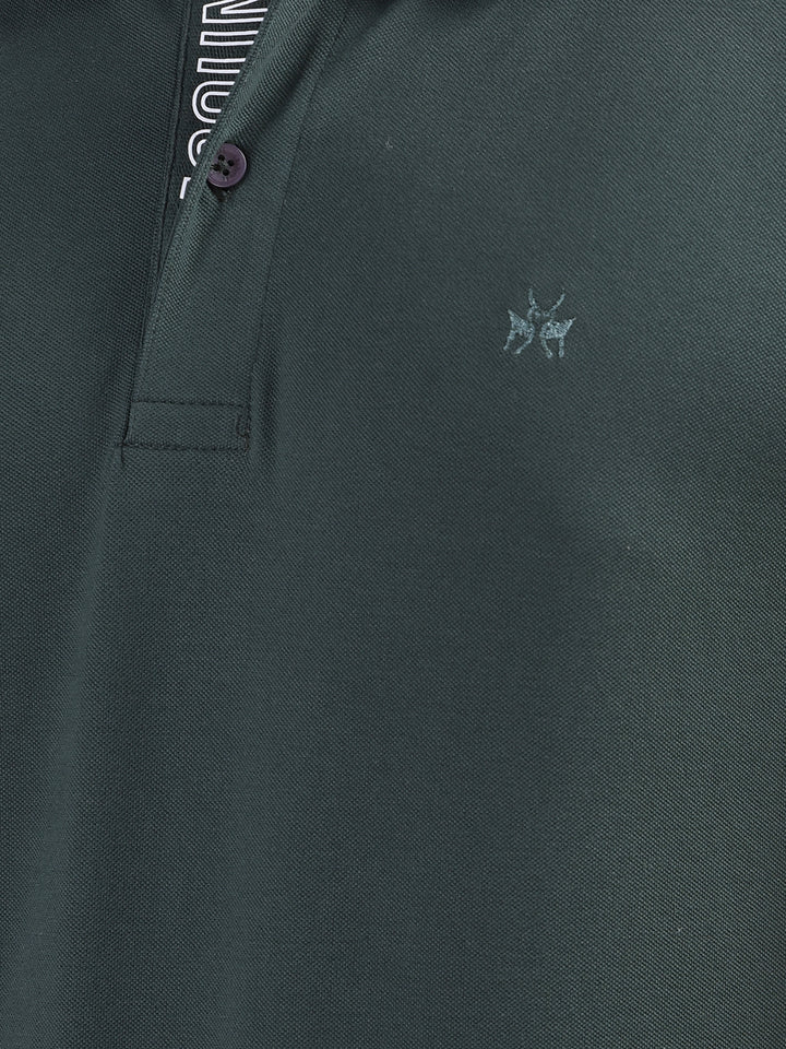Green Polo Neck T-Shirt-Men T-Shirts-Crimsoune Club