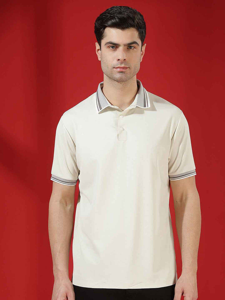 Cream Classic Polo T-Shirt