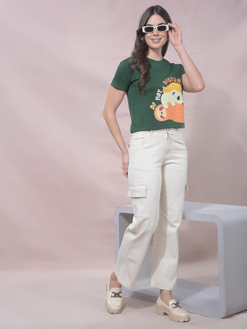 Green Graphic Print T-Shirt