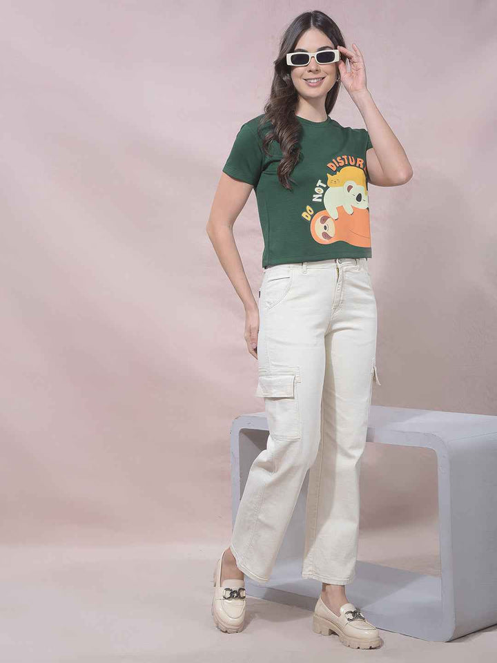 Green Graphic Print T-Shirt