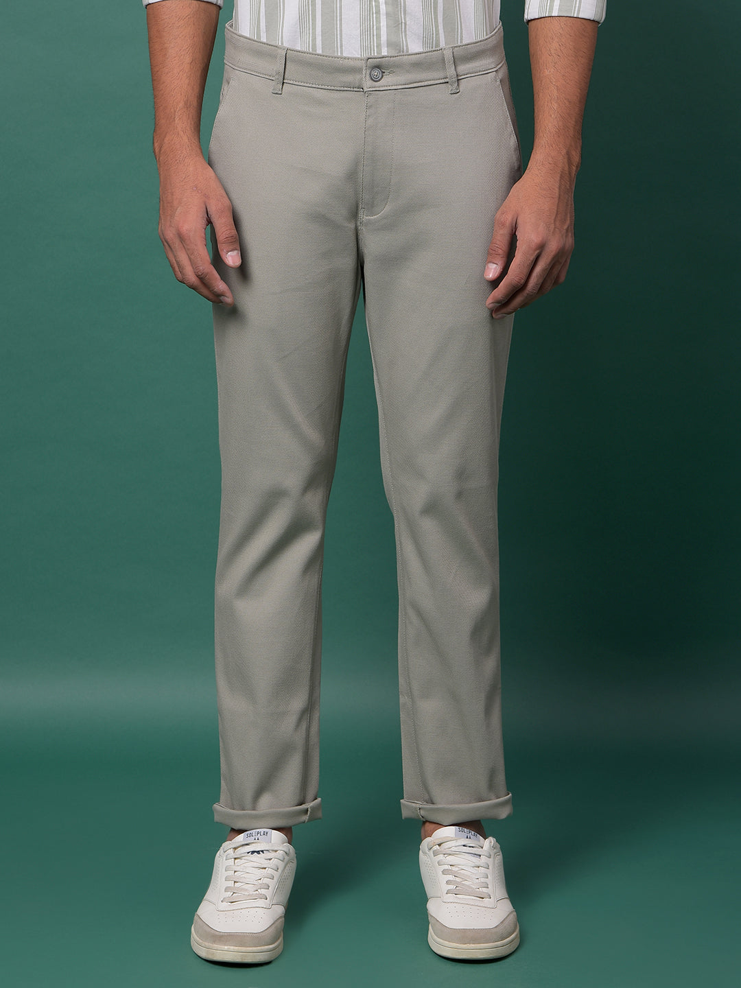 Grey Printed Trousers