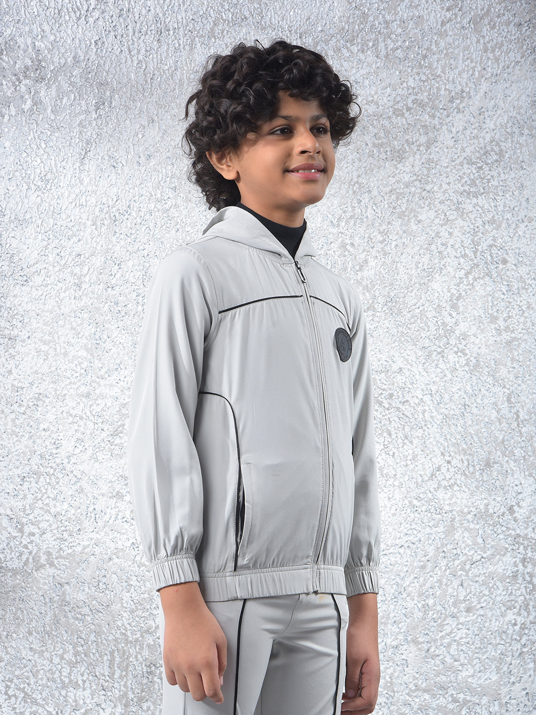 Grey Hooded Neck Sweatshirt
