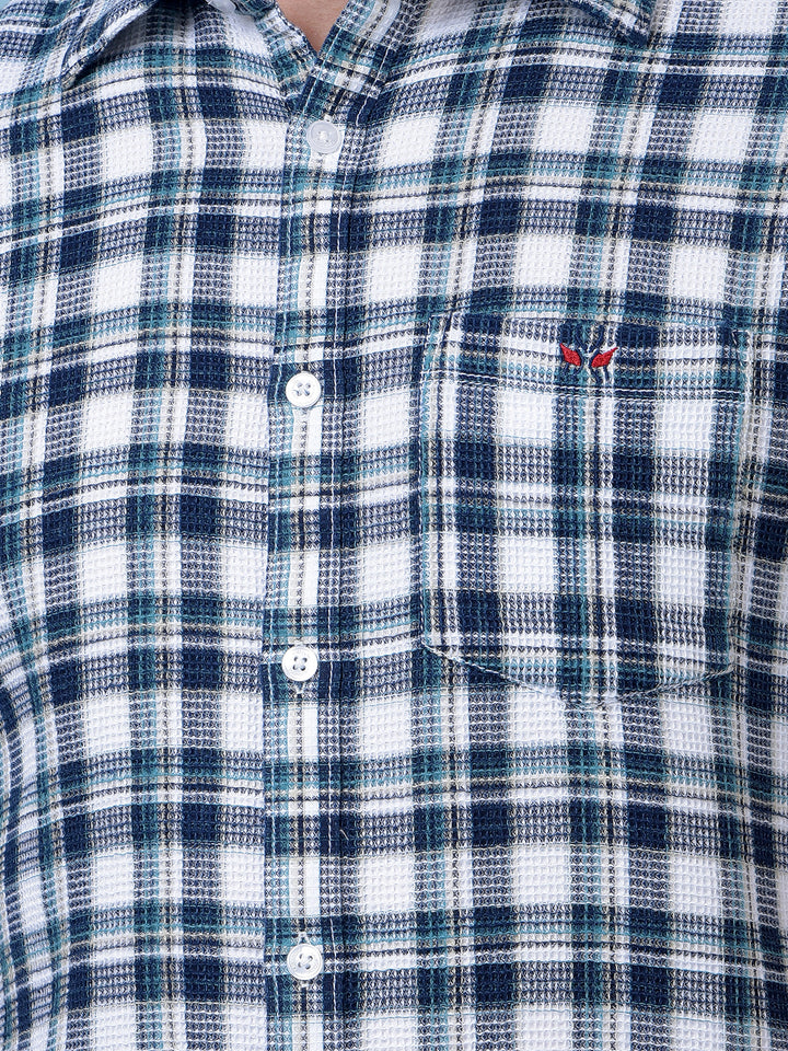 Green Checked 100% Cotton Shirt
