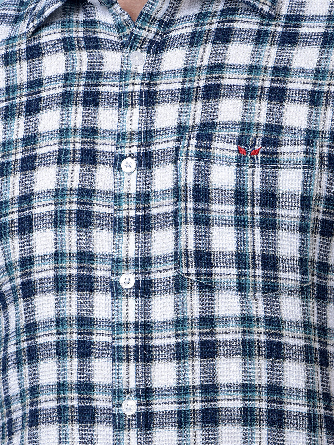 Green Checked 100% Cotton Shirt