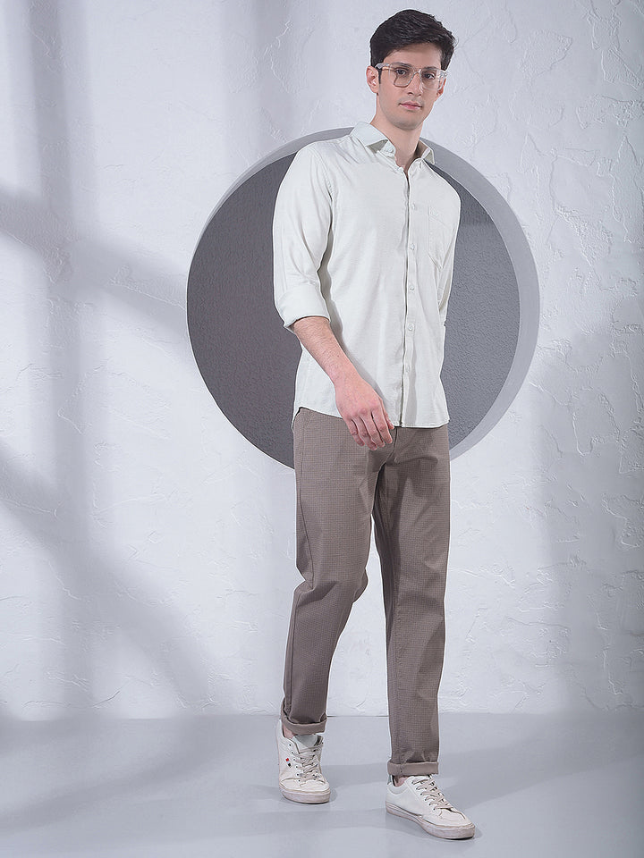 Textured Green Jacquard Shirt