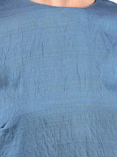 Blue Floral Print Top