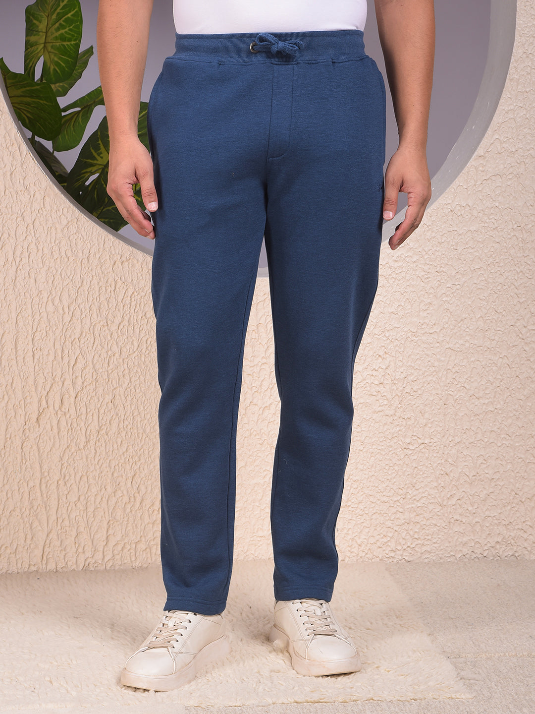 Blue Comfortable Knitted Trackpants