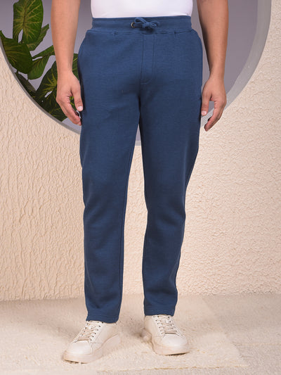 Blue Comfortable Knitted Trackpants
