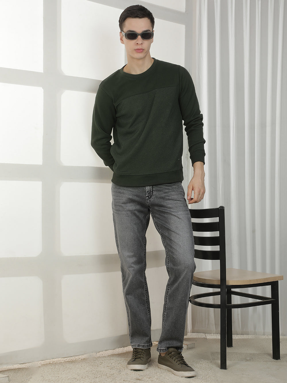 Contemporary Forest Green Sweatshirt