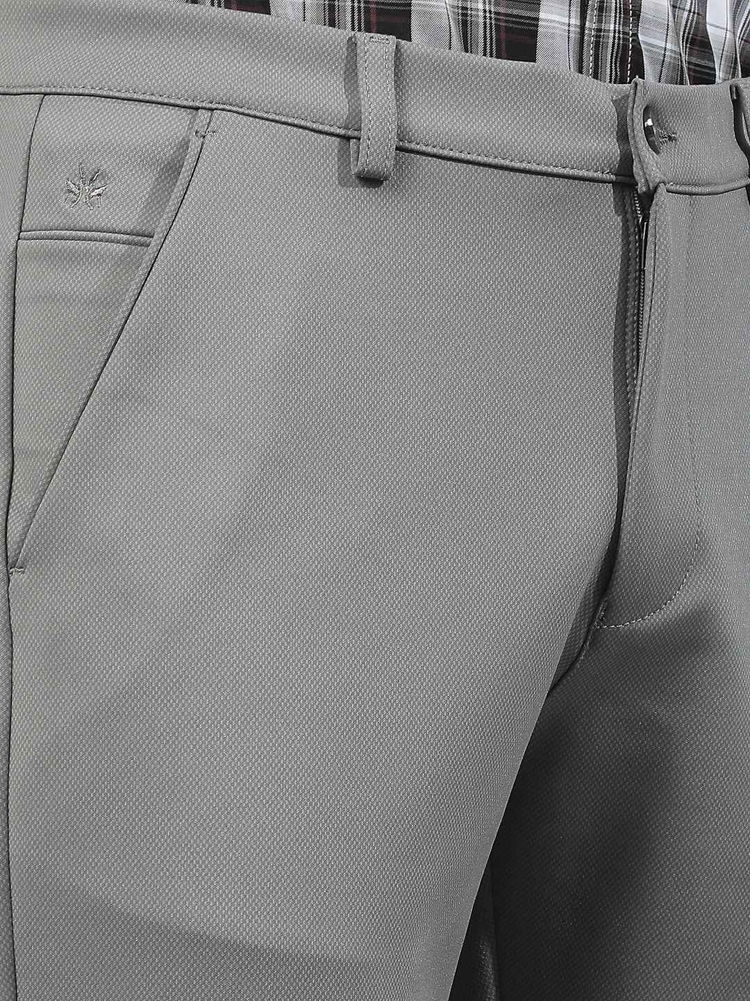 Grey Modern Wear Knitted Trousers