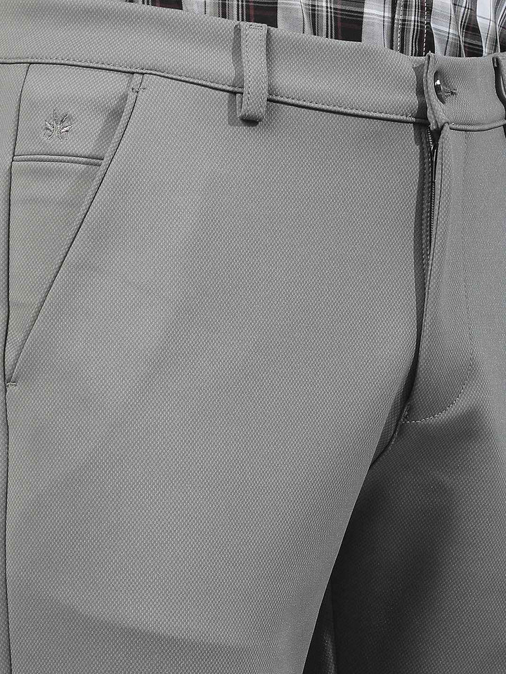 Grey Modern Wear Knitted Trousers