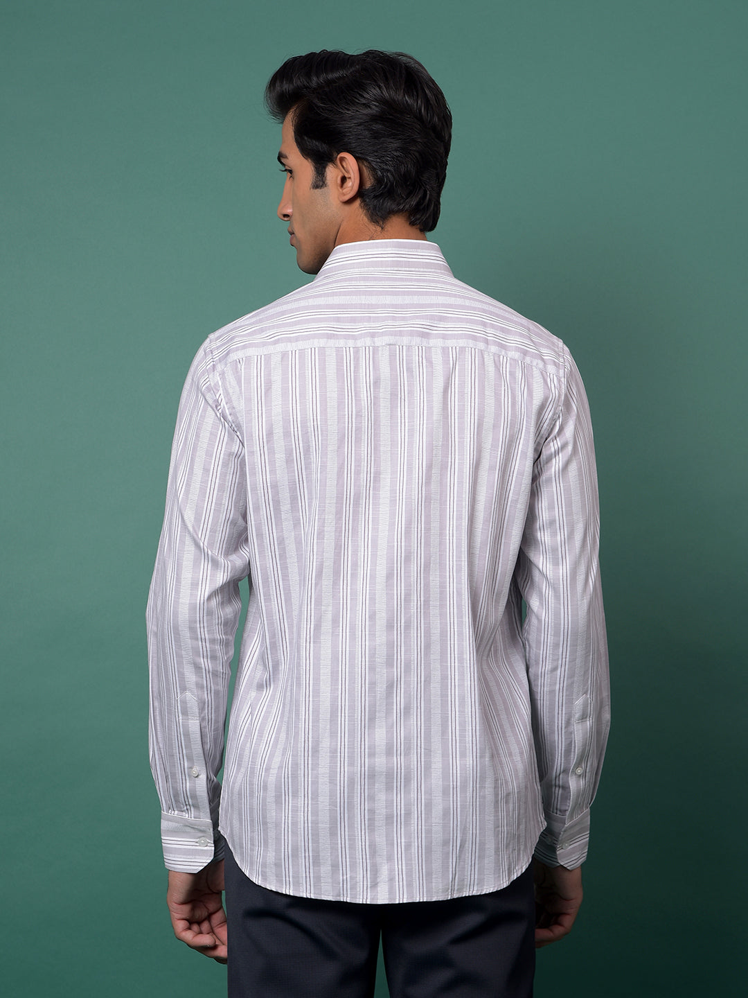 Purple Vertical Stripes Shirt