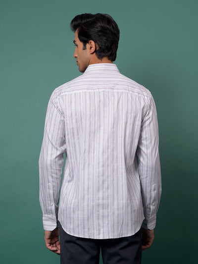 Purple Vertical Stripes Shirt