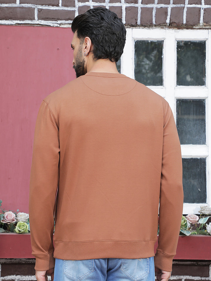 Brown Round Neck Sweatshirt