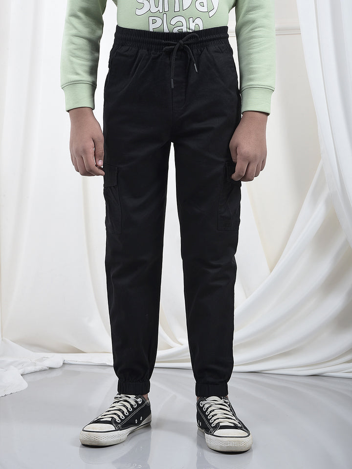 Black Utility Pocket Joggers