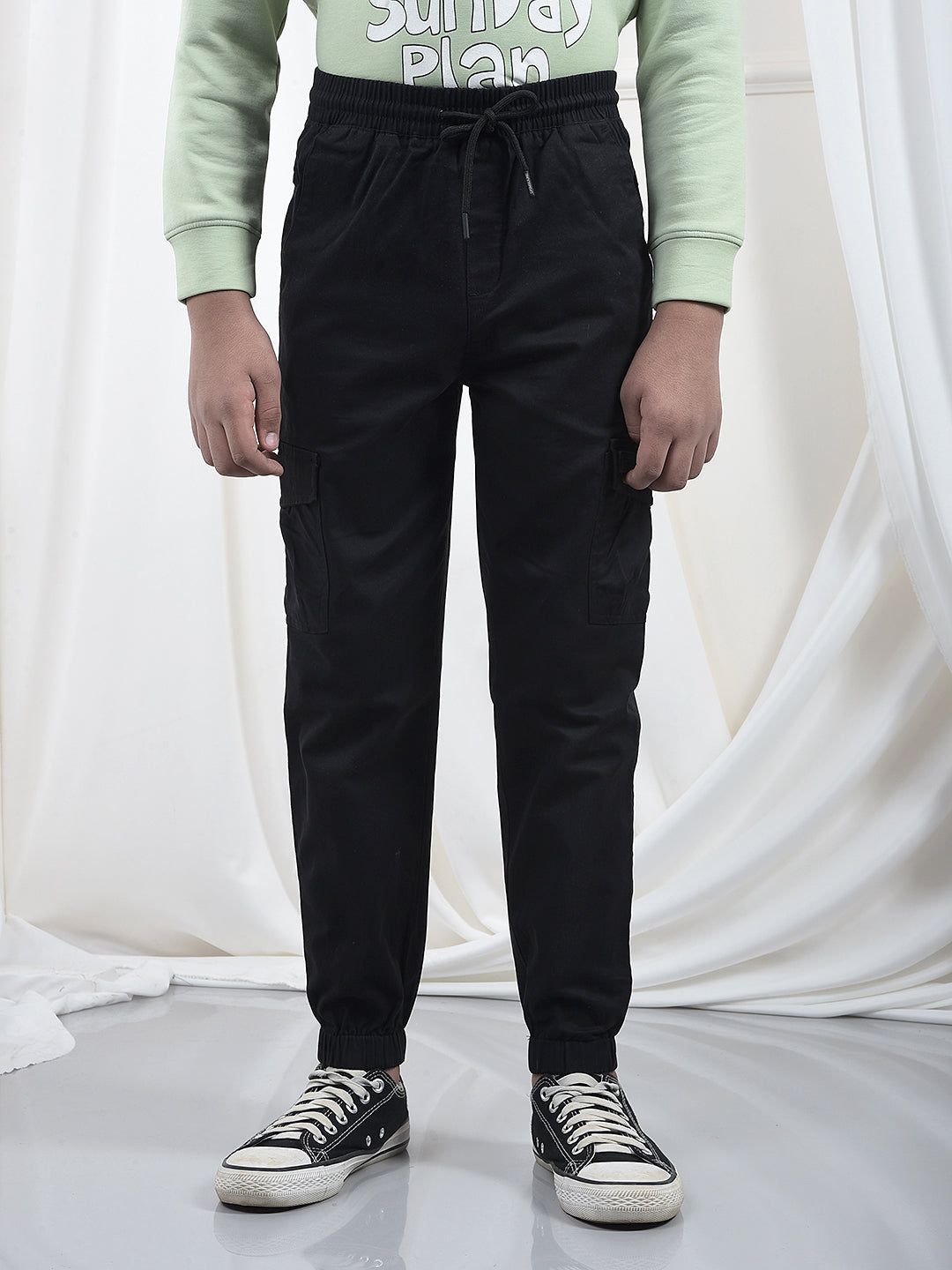 Black Utility Pocket Joggers