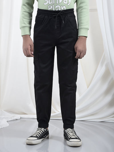 Black Utility Pocket Joggers