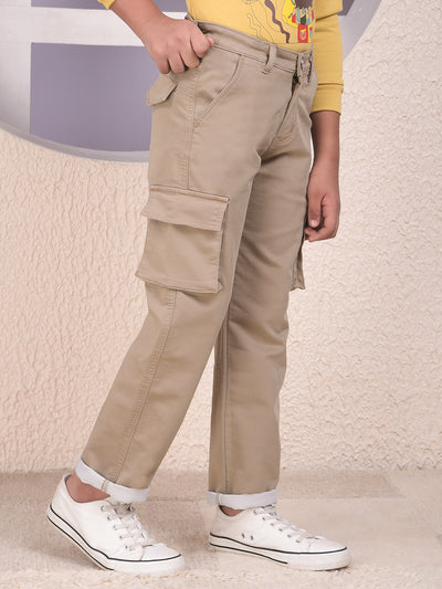 Urban Beige Baggy Cargo Jeans