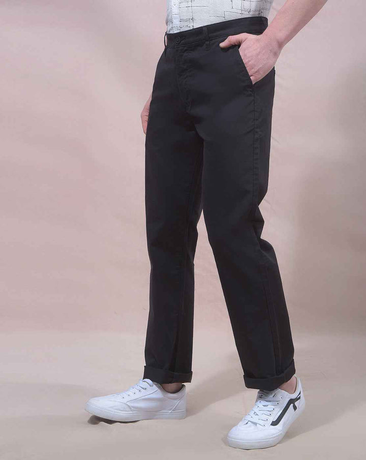 Wink Black Straight Trousers