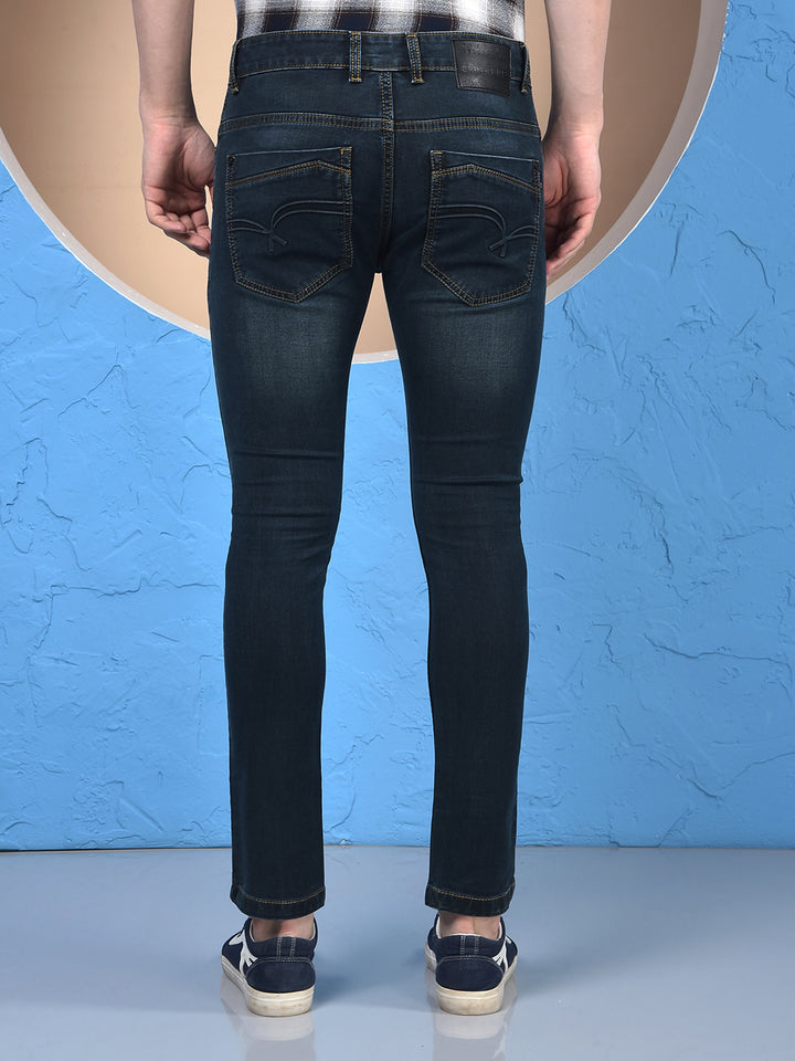 Classic Black Straight Leg Denim Jeans-Men Jeans-Crimsoune Club