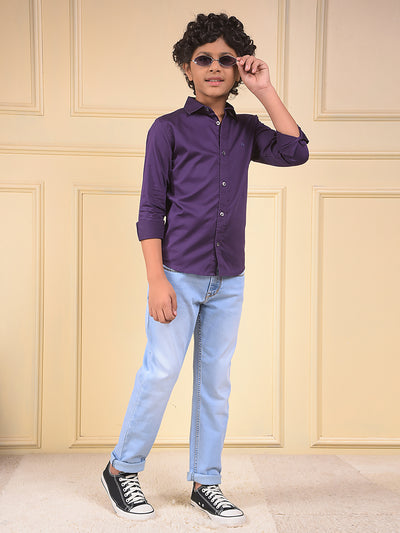 Purple 100% Cotton Shirt