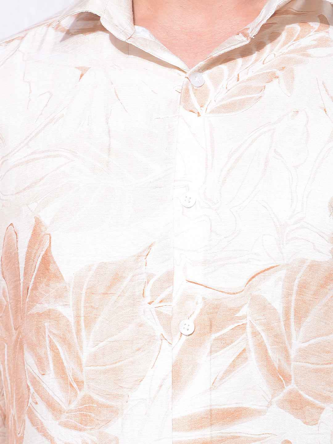 Brown Floral Print Shirt