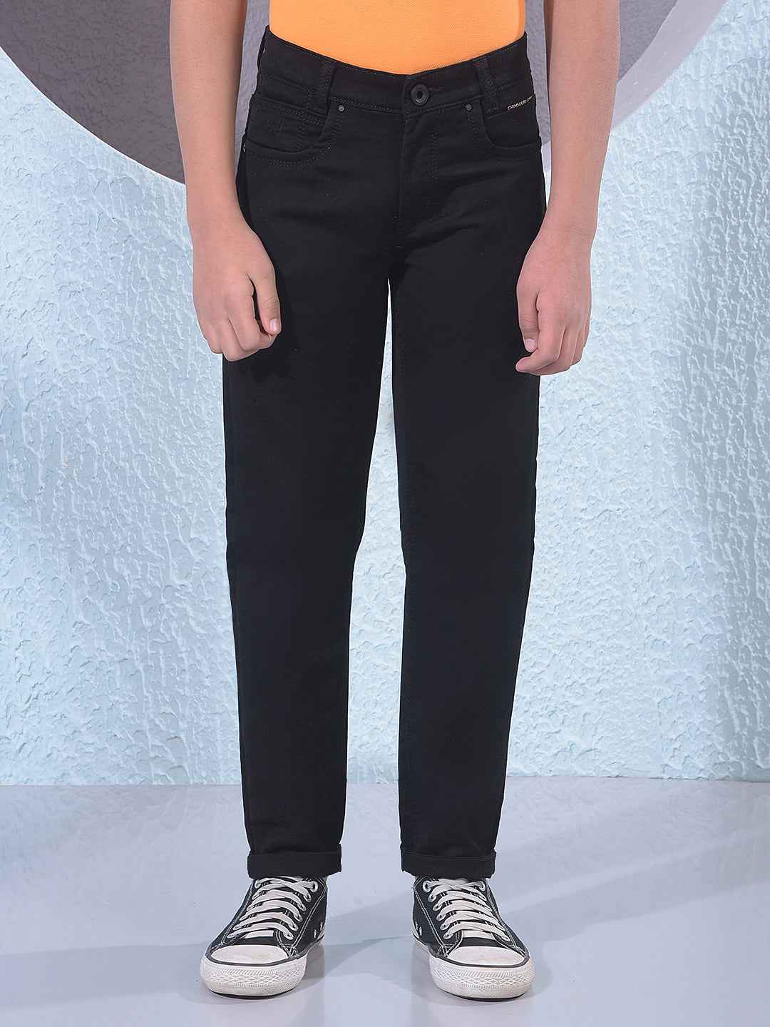 Jet Black Sleek Street Jeans