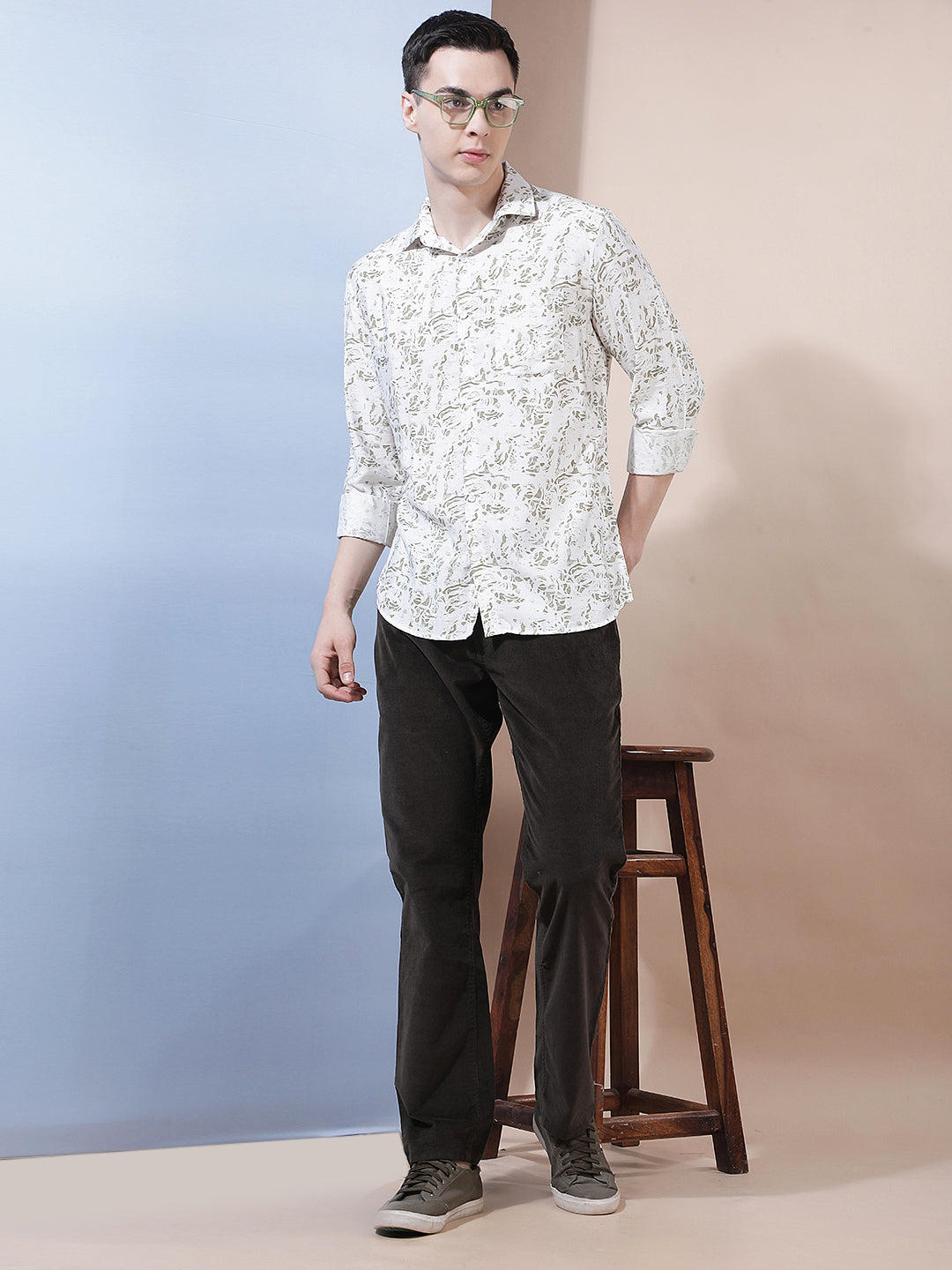 Modern Forest Olive Corduroy Trousers