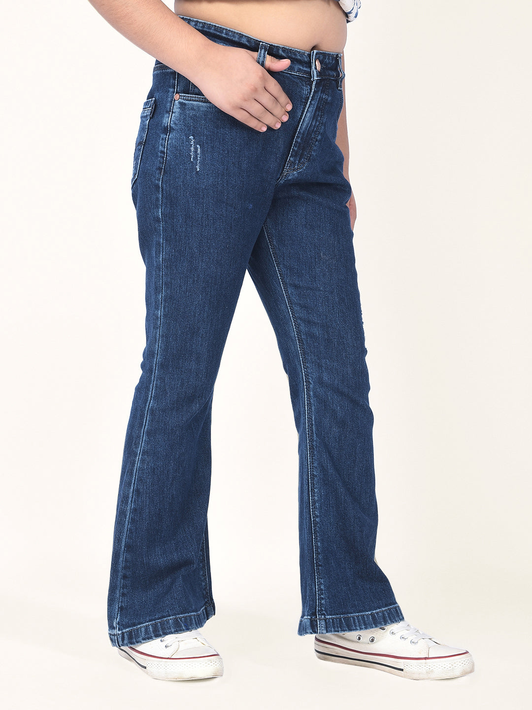 Tailored Edge Blue Bootcut Jeans