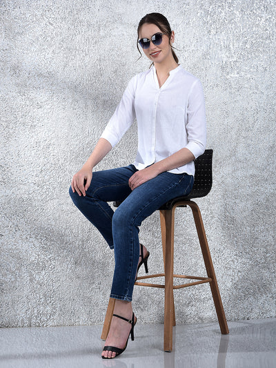 Minimalist Mandarin Collar Shirt