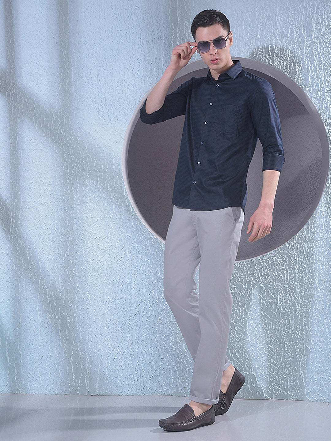 Classic Grey Straight Trousers