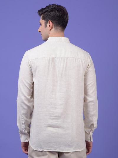 Off White Linen Kurta
