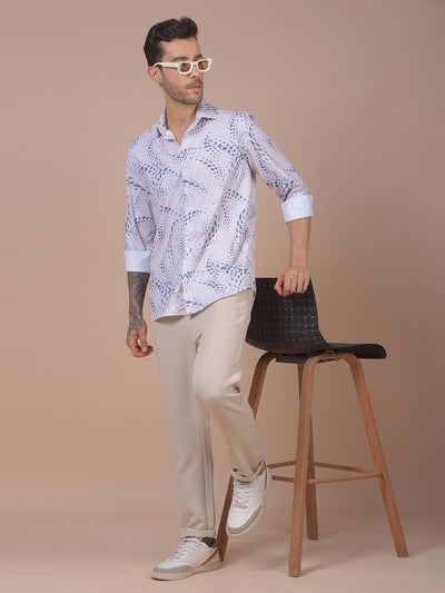 Blue Printed Shirt