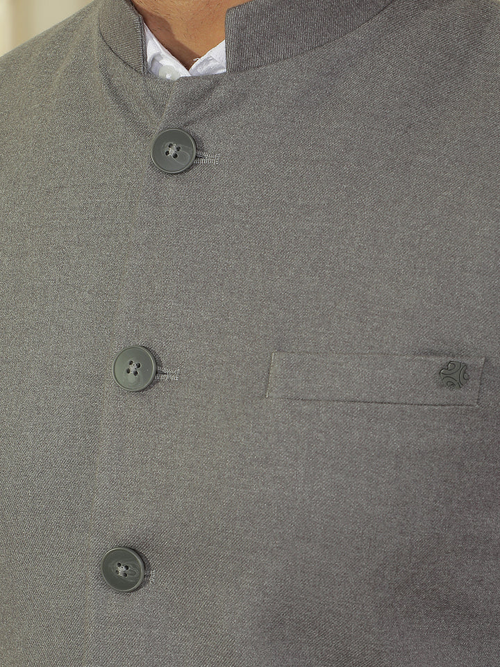 Minimalist Charcoal Grey Sleeveless Waistcoat