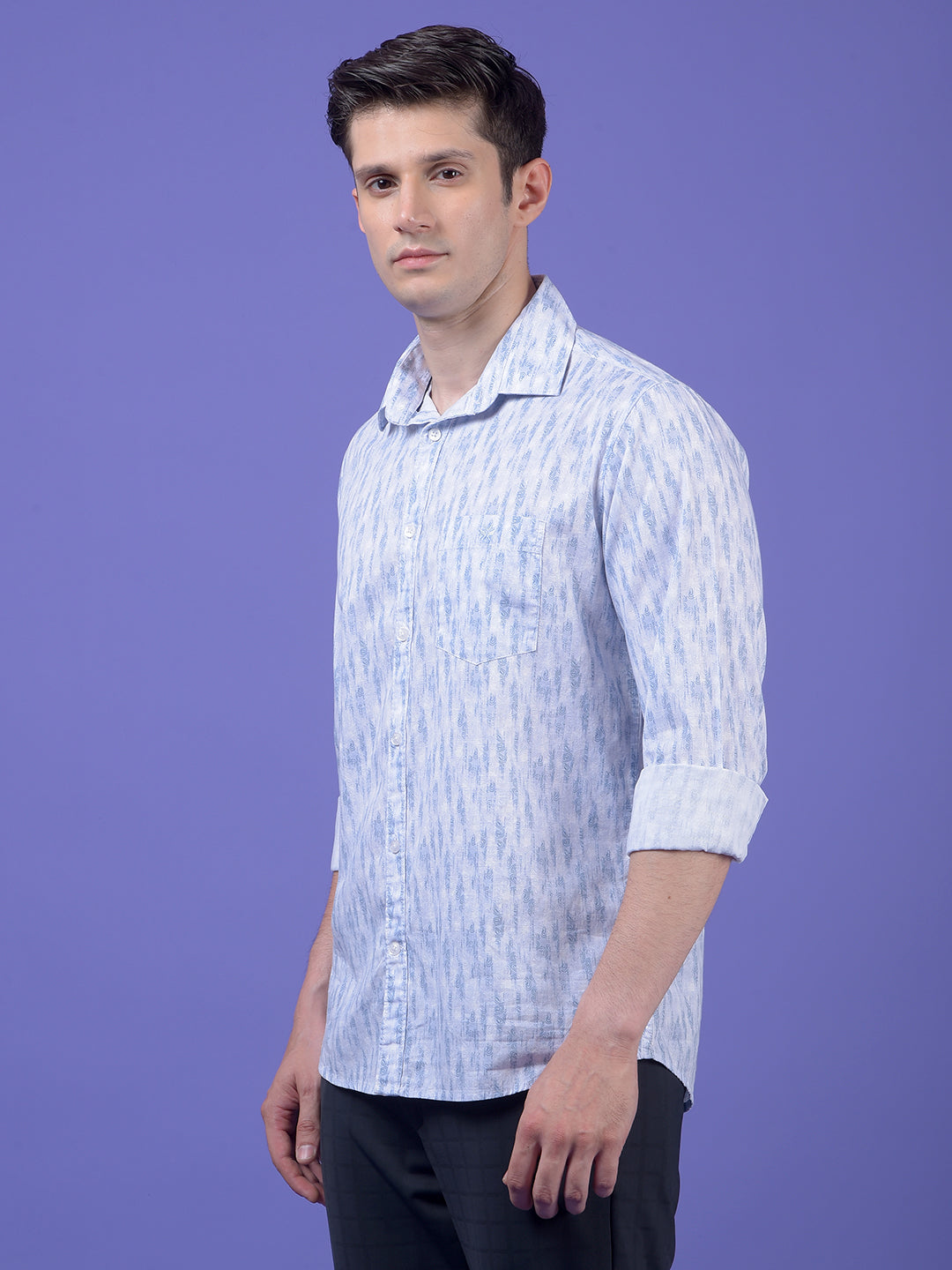 Blue Printed Shirt
